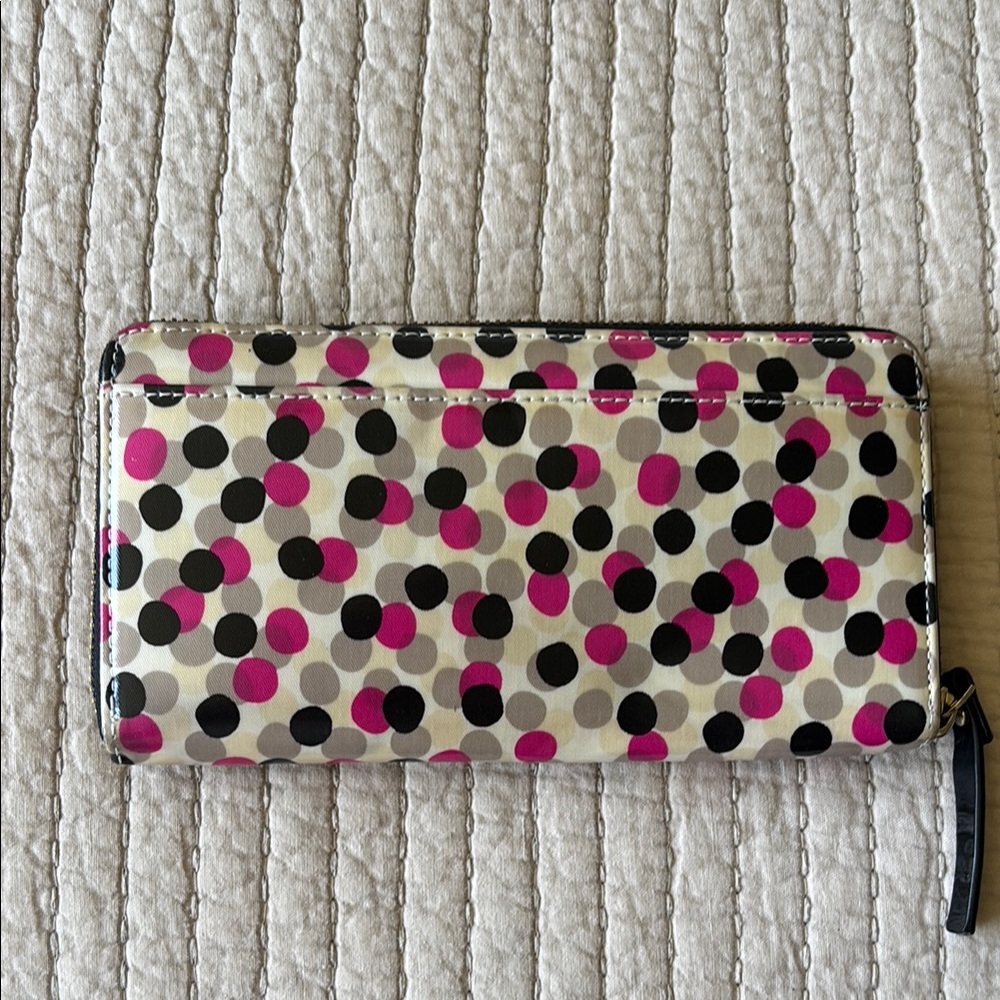 Kate Spade Multicolor Polka Dot Wallet - Pink, Black, Cream - Picture 3 of 4